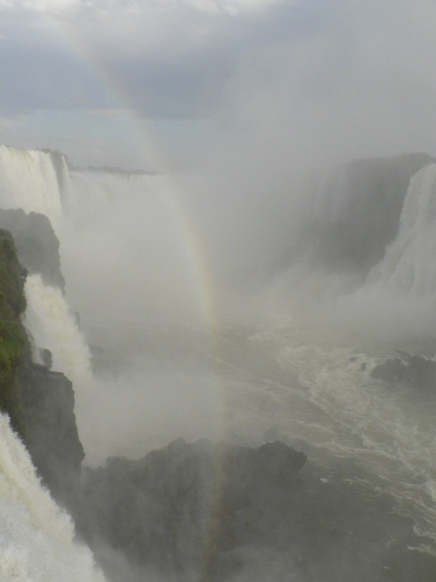 Brasilian side view of Iguazu falls Brazil