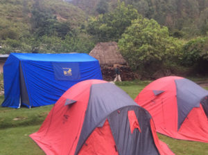 Inca Trail porters tents