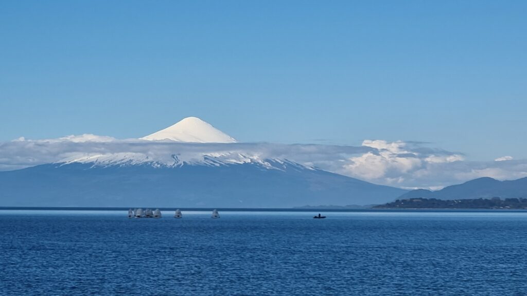Osorno with small boats Chile