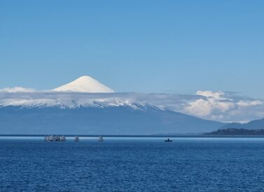 Osorno with small boats Chile