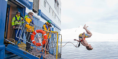 Jump into Antarctic Waters