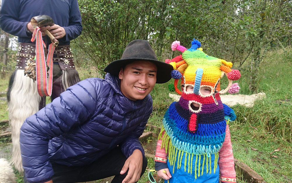 Ecuador San Clemente Mattie with Inti mask