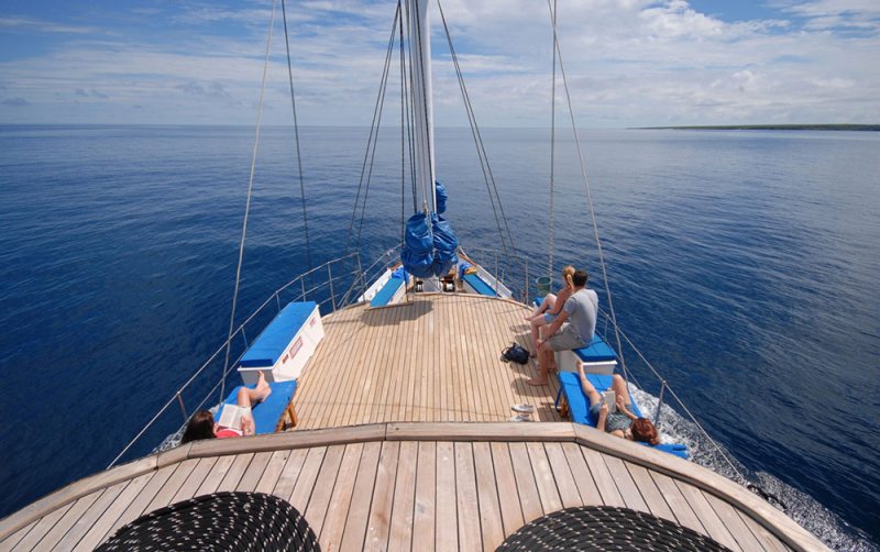 cachalote front deck galapagos