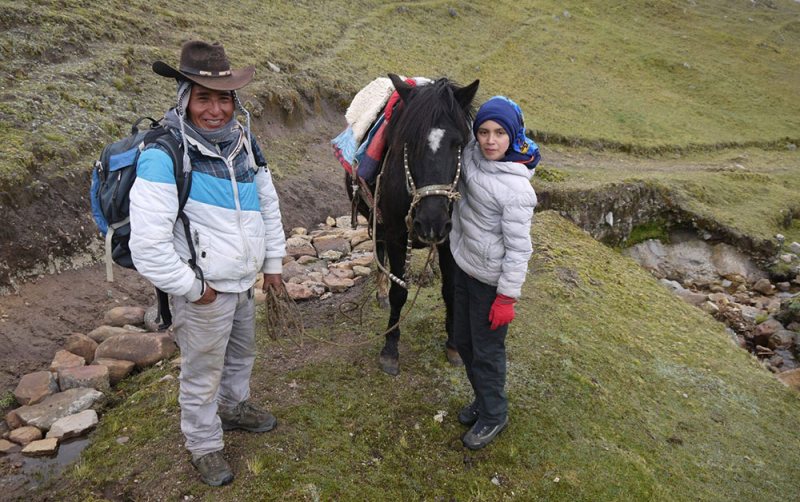 my horse community tourism Ausangate Peru