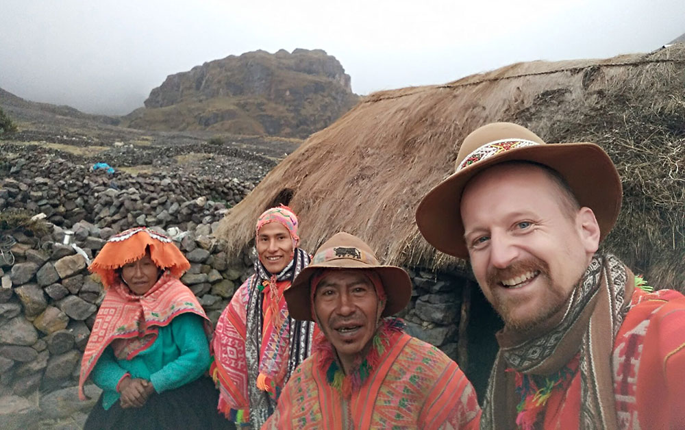 Andean selfie Lares Peru