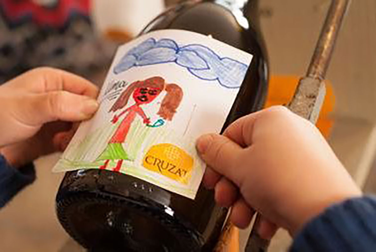 Family wine making wine label, Mendoza, Argentina