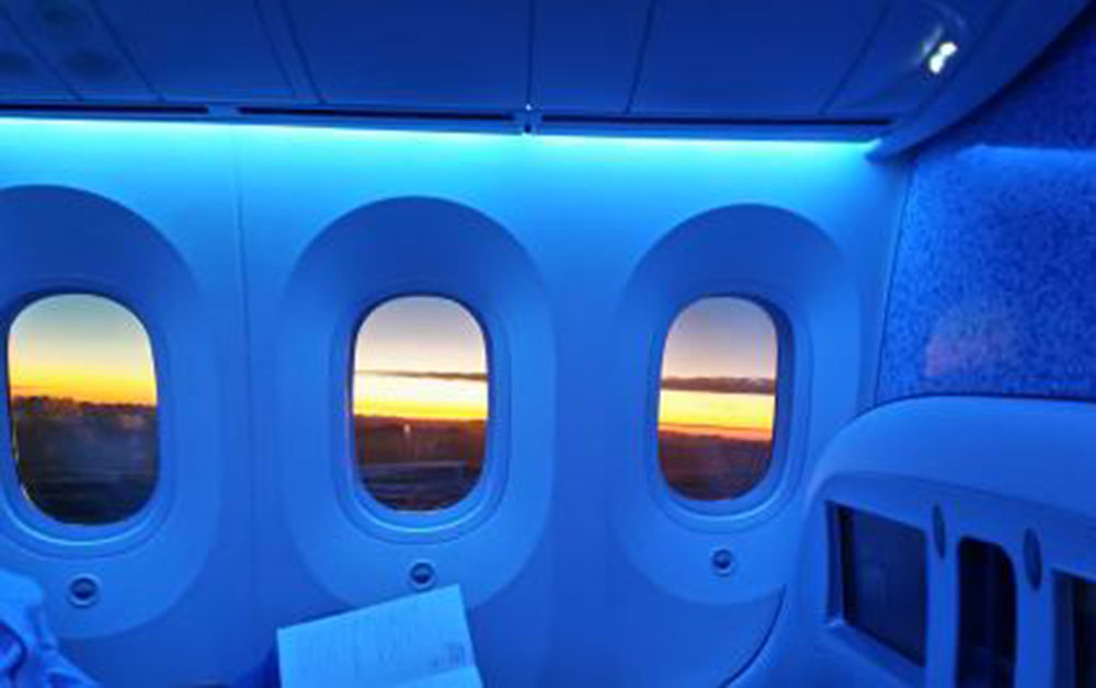 Flying business class to South America