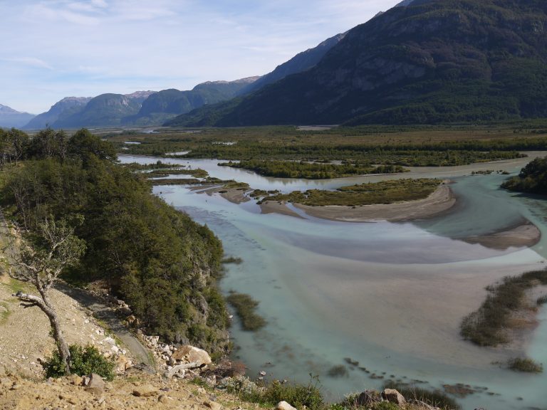 River confluence, Aysen, Chile