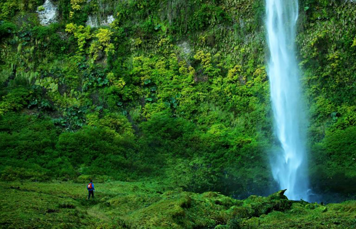 Salto del Claro waterfall, Pucon, Patagonia, Chile
