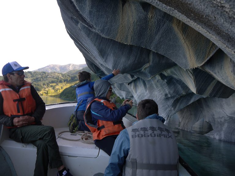 Boat trip to marble caves in Aysen, Chile