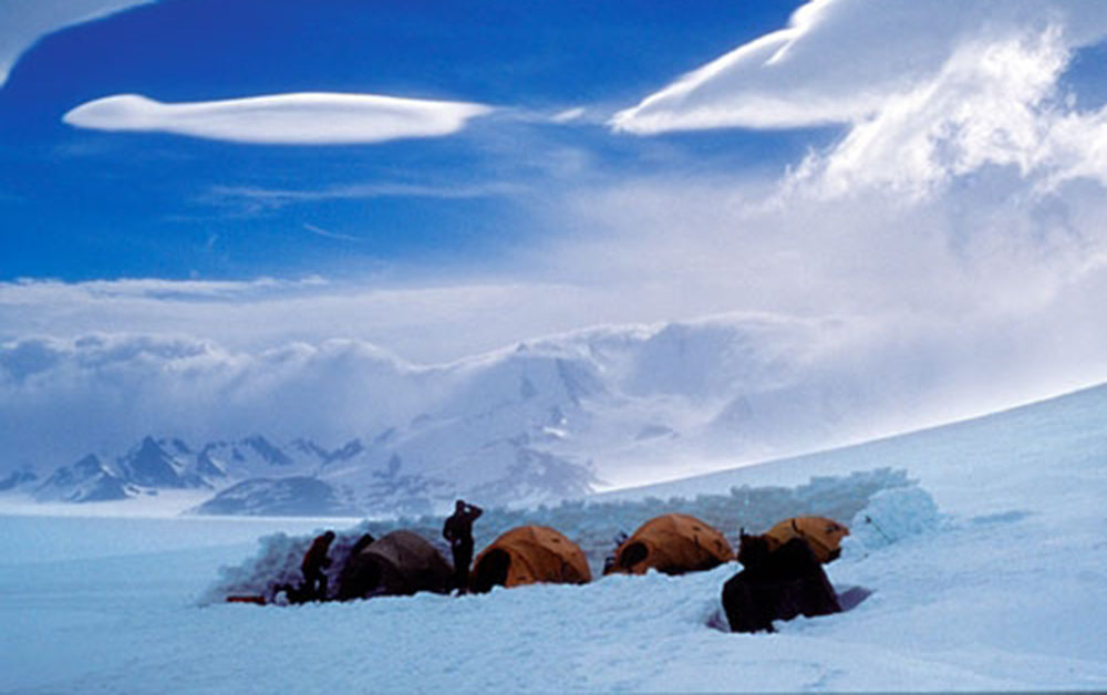 camp on south patagonian ice field patagonia