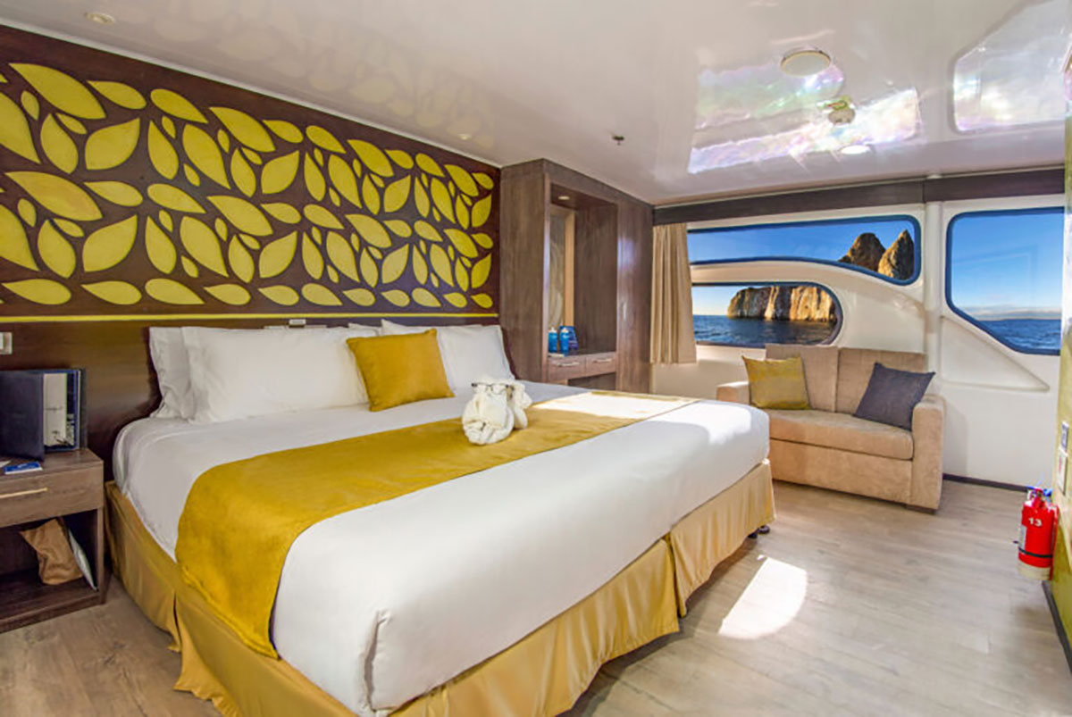 Double Bed Cabin On Ecogalaxy First Class Galapagos Catamaran