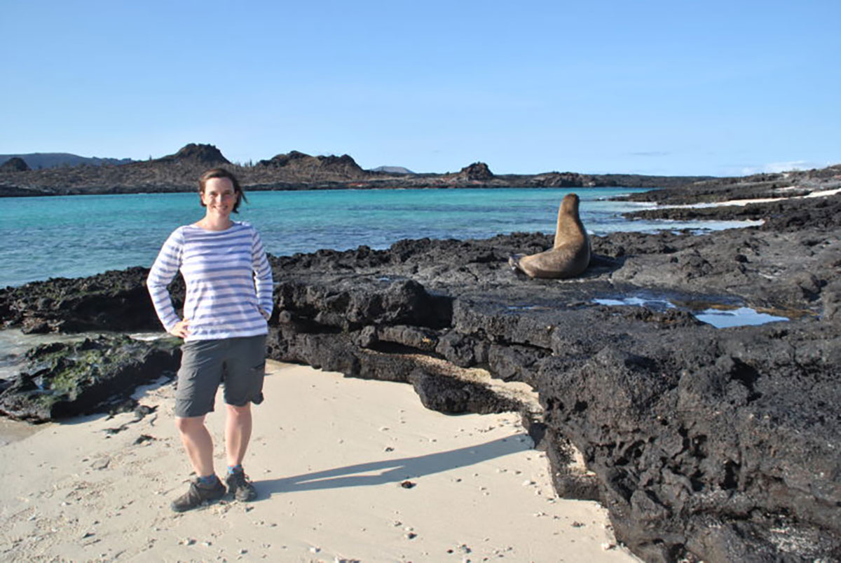 Galaxy Chinese Hat Sea Lion With Kat Galapagos Islands