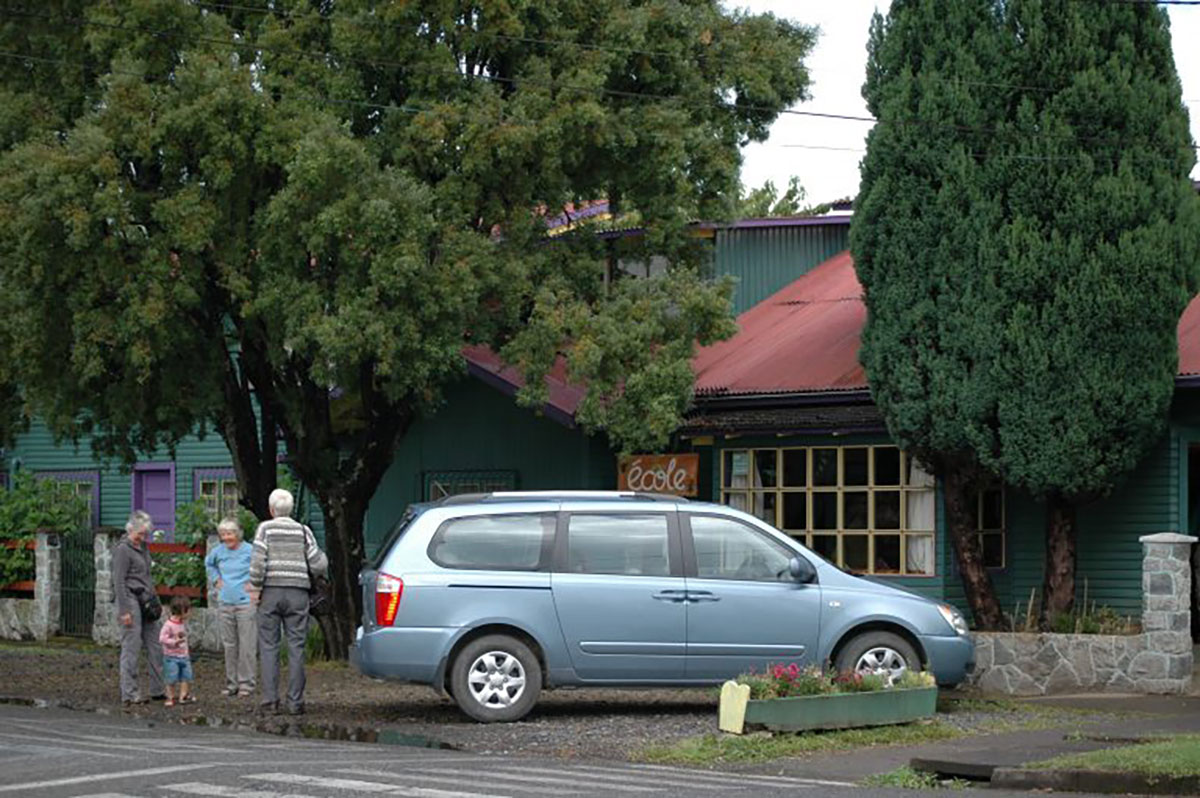 Parking the hire car, Chile