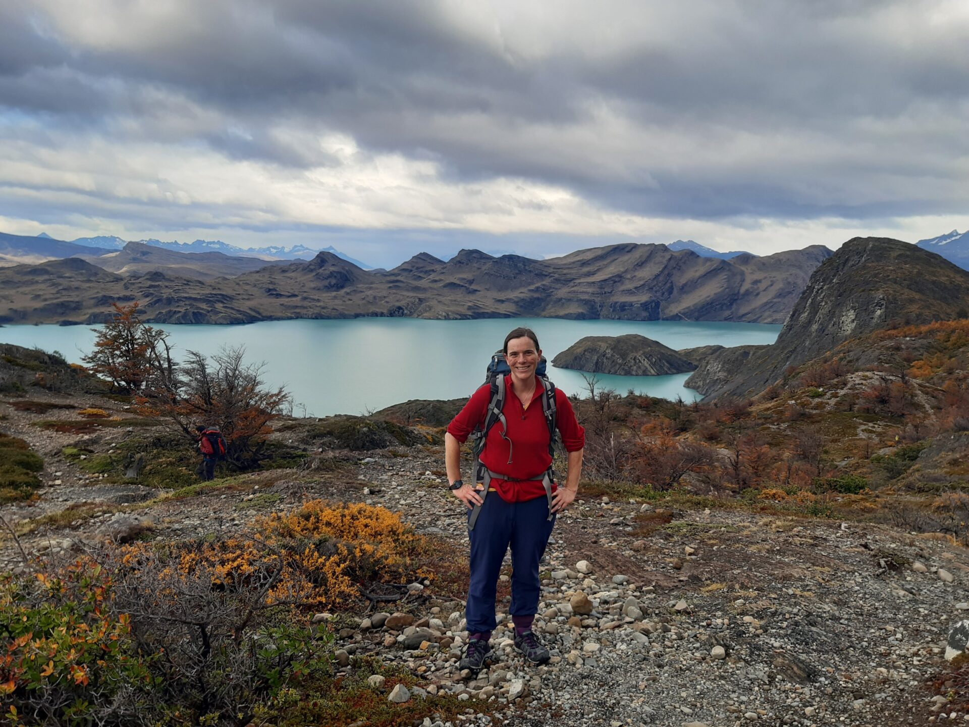 Kat And Lake Paine W Trek Torres Del Paine National Park Chile