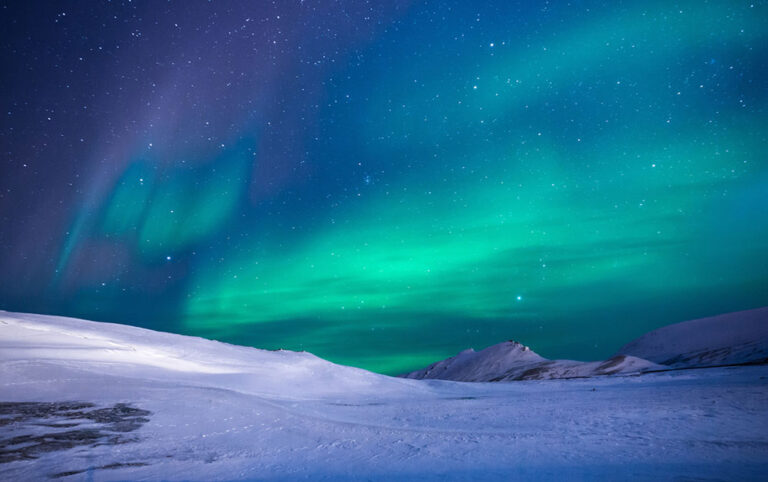 Southern Lights and ice Aurora Australis