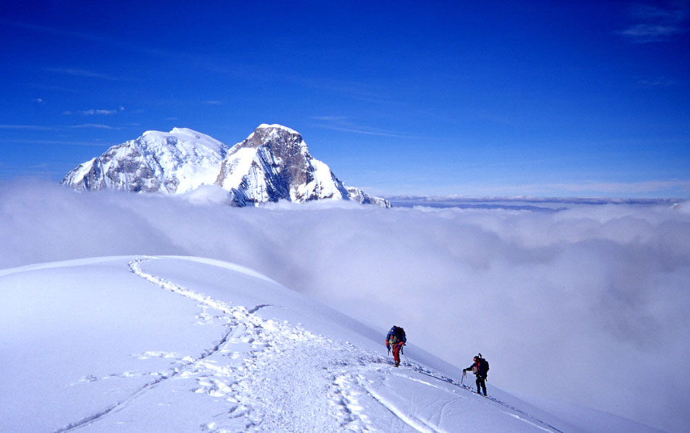 climbers on pisco cordillera blanca peru
