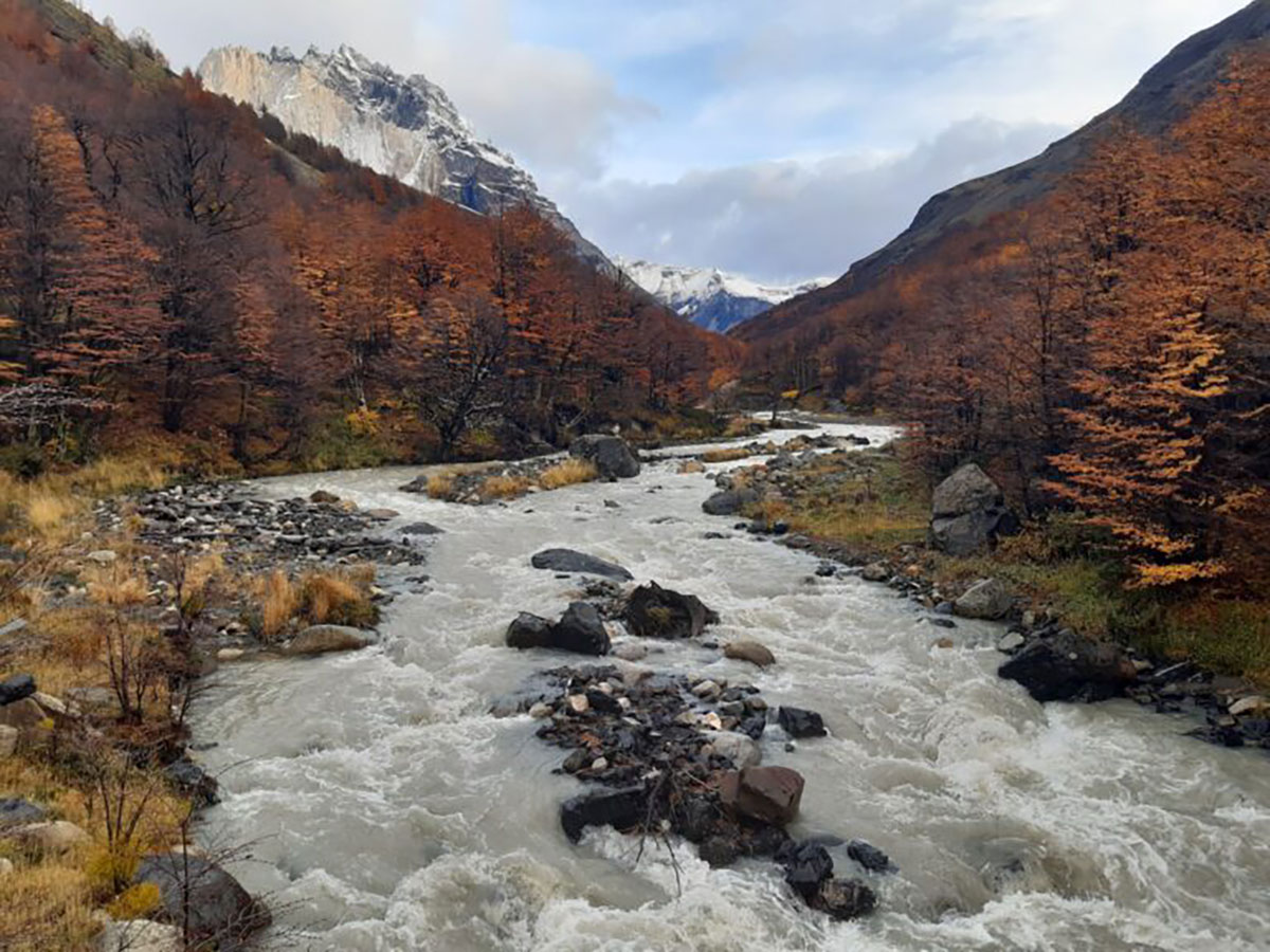 Rushing River Paine W Trek Torres Del Paine National Park Chile