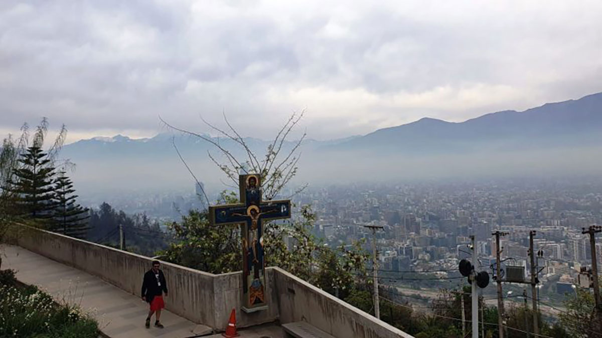 View from San Cristobal Hill, Santiago, Chile