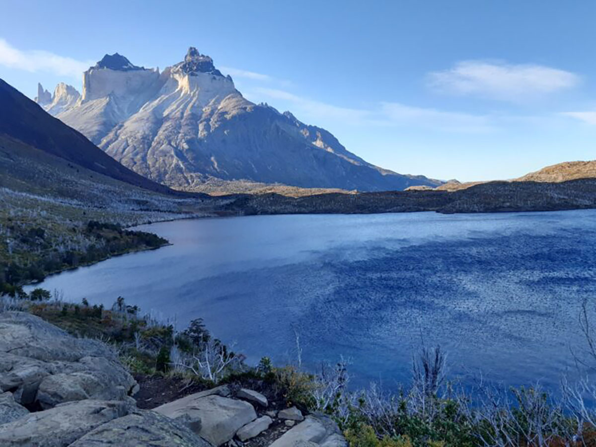 View To Los Cuernos Paine W Trek Torres Del Paine National Park Chile