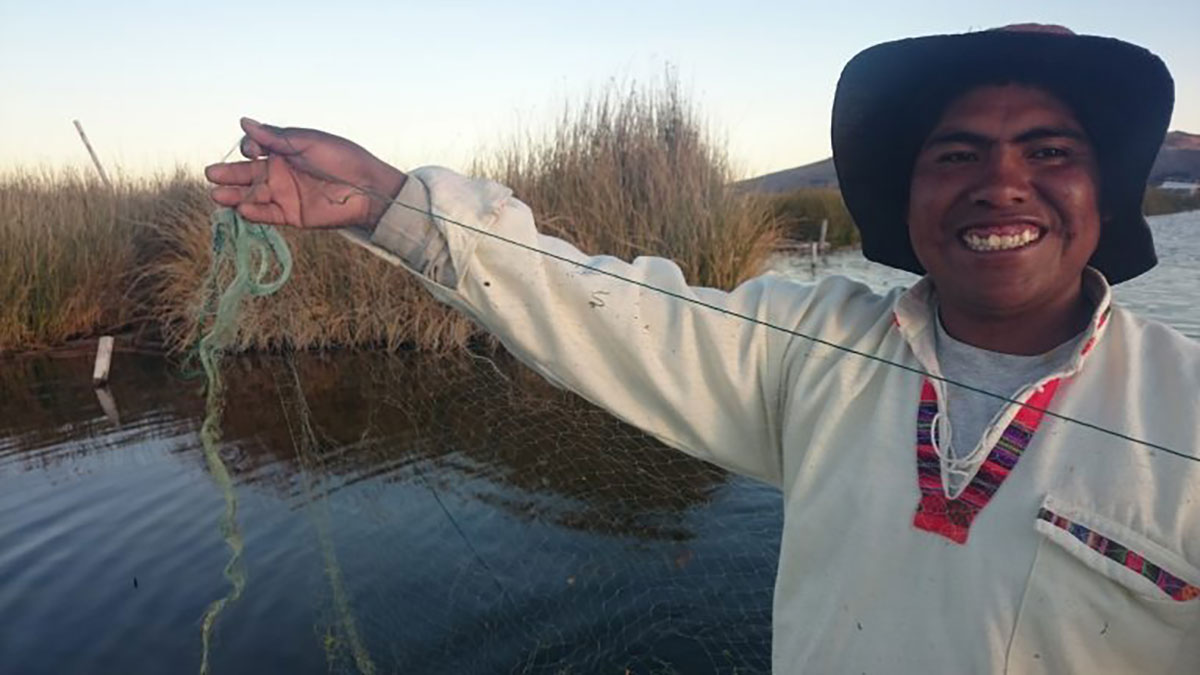 Alex Fishing Uros Peru