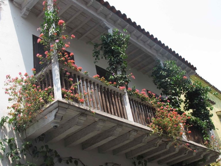Beautifully decorated balconies