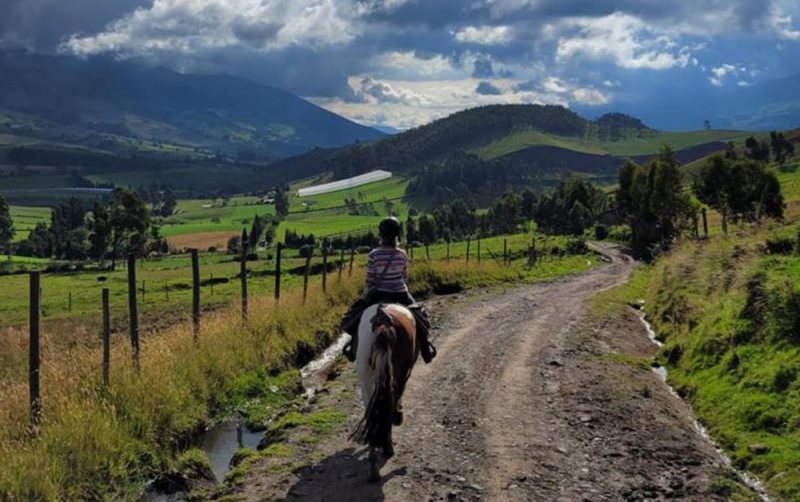 Out riding in Ecuador