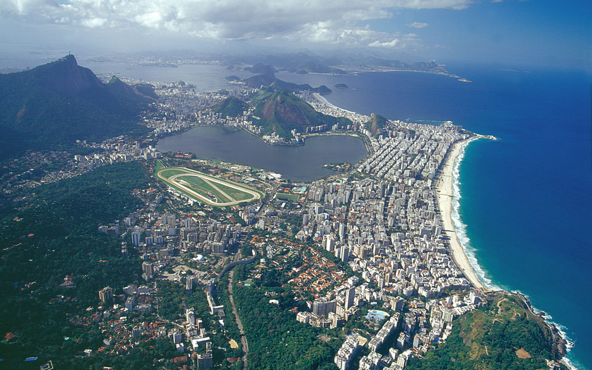 Aerial view Rio de Janeiro Brazil
