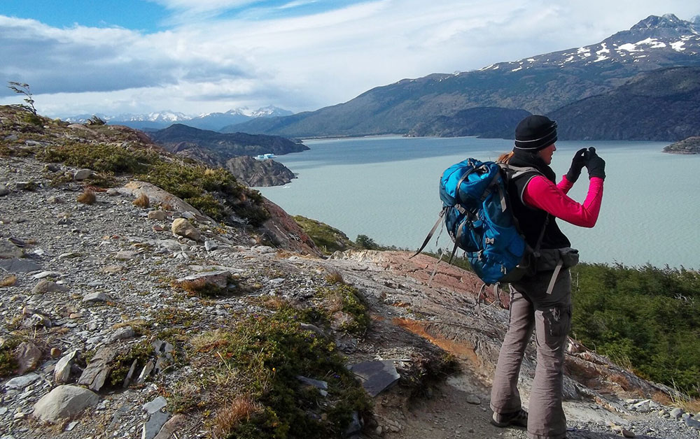 Photo opportunity Lake Grey Torres del Paine Patagonia Chile