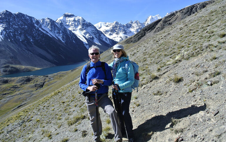 bolivia clients trekking in condoriri