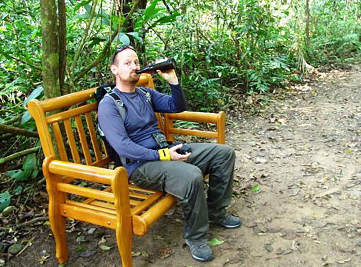 Drinking Beer Chalalan Bolivia