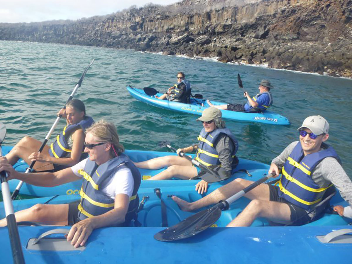Fun in kayaks Galapagos