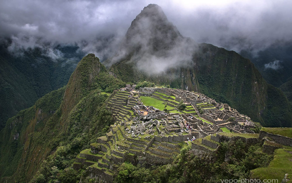 machu picchu sunlit peru