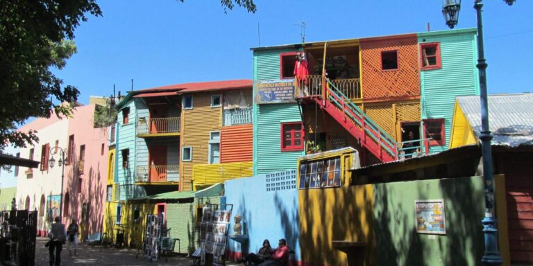 Colourful Houses In La Boca In Buenos Aires