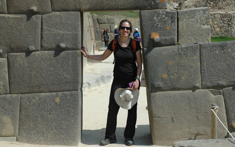 kathy at ollantaytambo inca site peru
