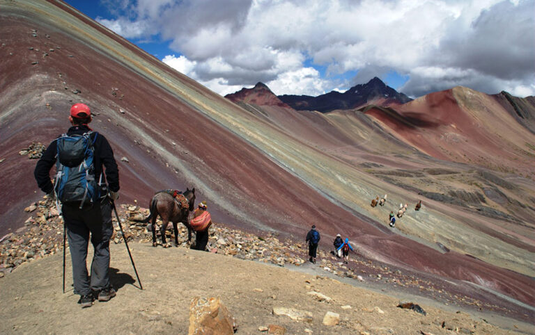 rainbow mountain on ausangate trek peru