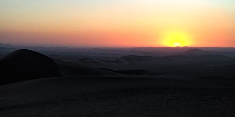 Dune Dark Sunset Huacachina Peru