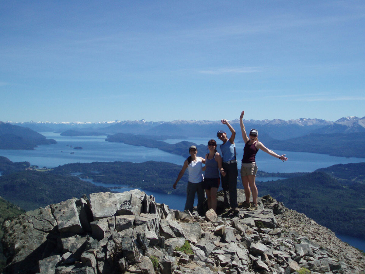 Trekkers And Mountain View Bariloche Argentina