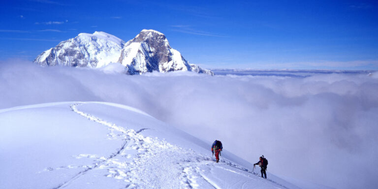 Climbers On Pisco Cordillera Blanca Peru