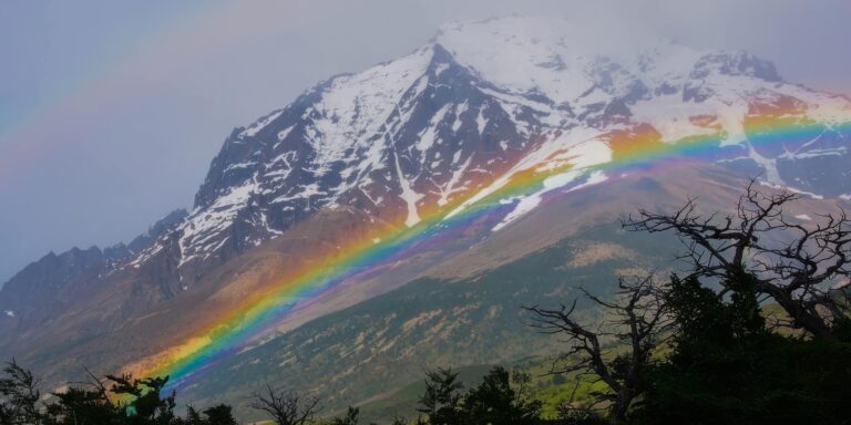Paine And Rainbow Chile
