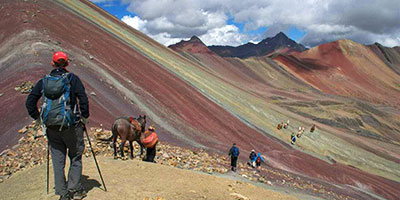 Ausangate Rainbow mountain in Peru