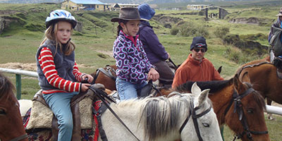 Kids Horse Riding Cotopaxi Ecuador