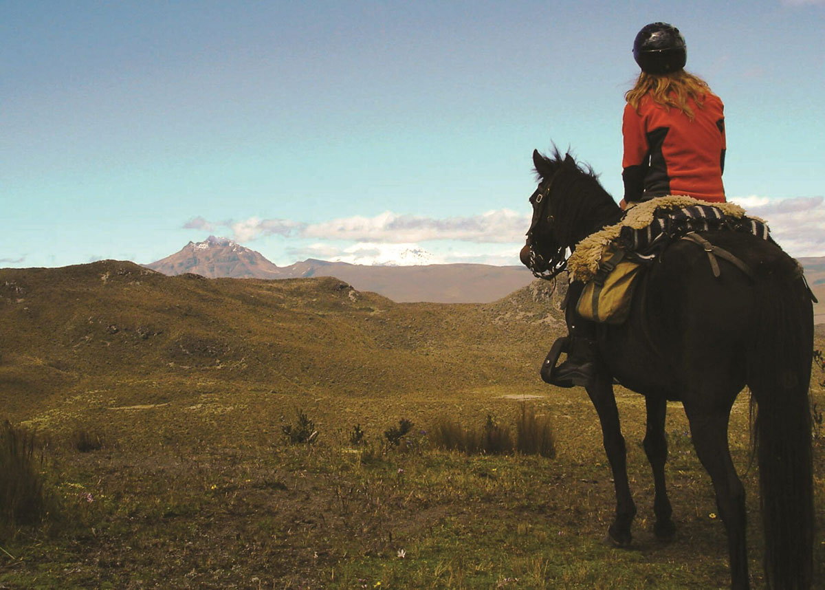 Horse Rider Cotopaxi Ecuador