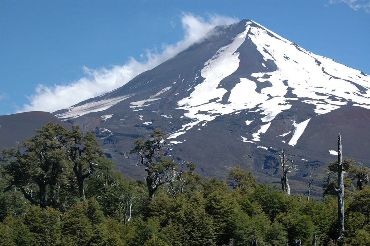 llaima volcano conguillo national park chile