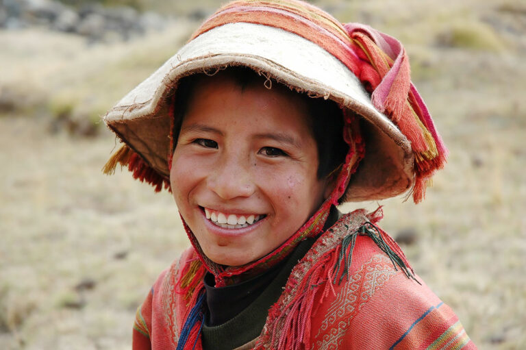 local boy Lares Trek Peru