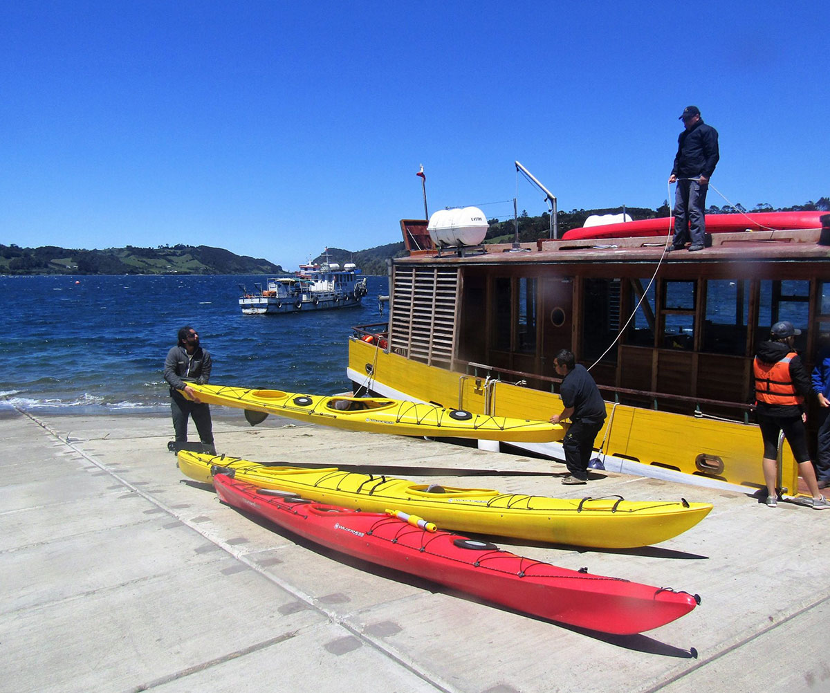 Kayaking From The Wiliche Boat Hotel Tierra Chiloe Chile
