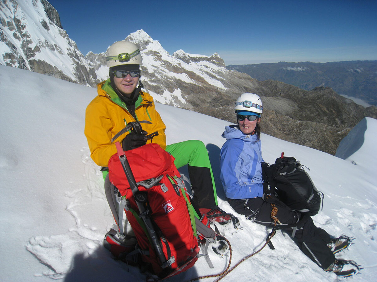 On Ishinca Summit Cordillera Blanca Peru