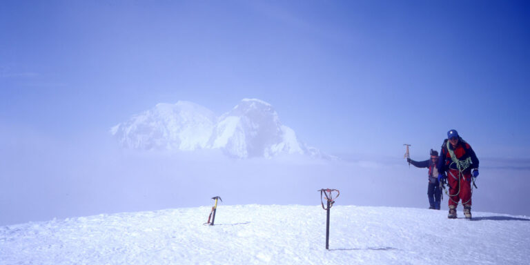 climbers on summit of pisco peru