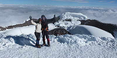 climbers summit cotopaxi ecuador