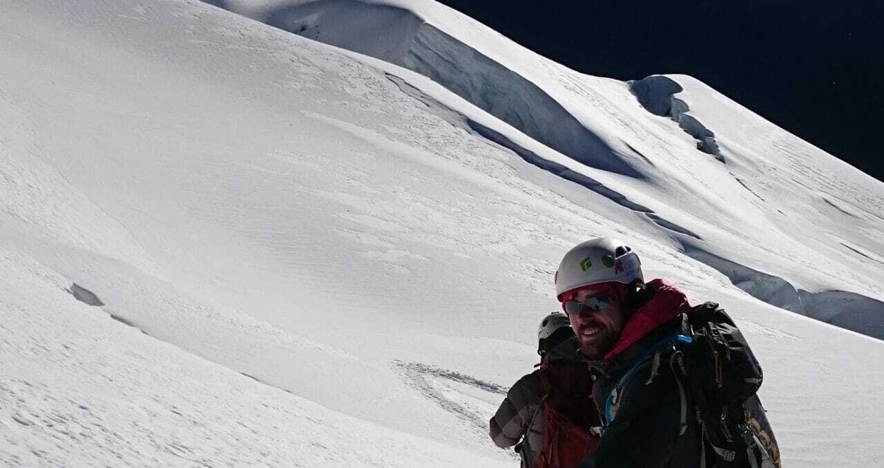 Climbing Huayna Potosi Slopes Bolivia
